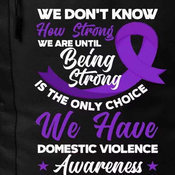 Strong Purple Ribbon Domestic Violence Awareness Daily Commute Backpack