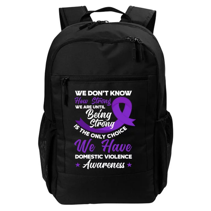 Strong Purple Ribbon Domestic Violence Awareness Daily Commute Backpack