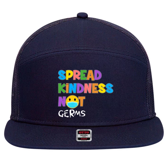 Spread Kindness Not Germs 7 Panel Mesh Trucker Snapback Hat