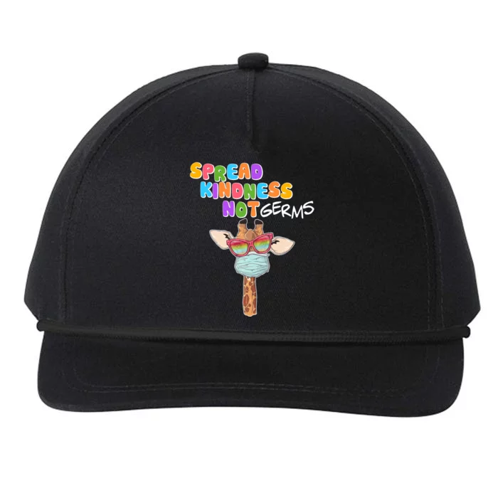 Spread Kindness Not Germs Masked Giraffe Snapback Five-Panel Rope Hat