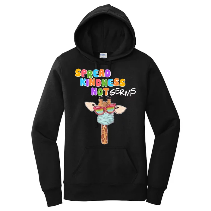 Spread Kindness Not Germs Masked Giraffe Women's Pullover Hoodie