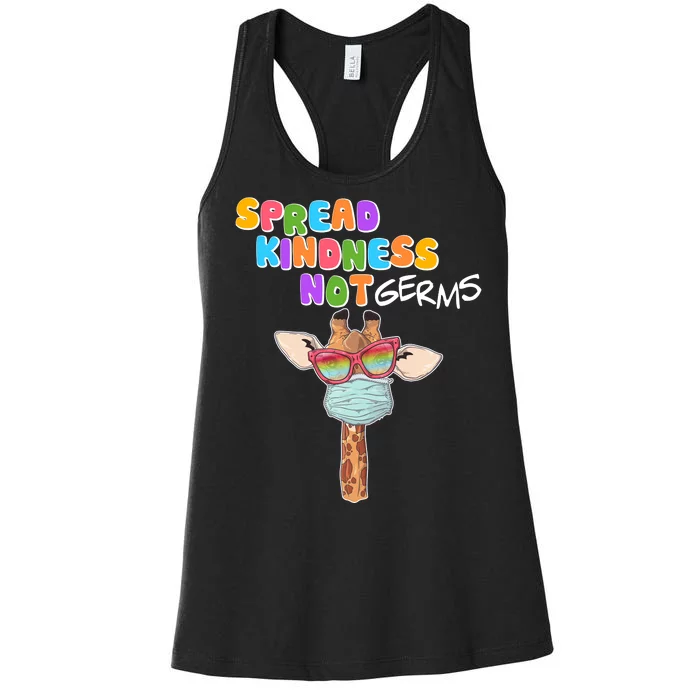 Spread Kindness Not Germs Masked Giraffe Women's Racerback Tank