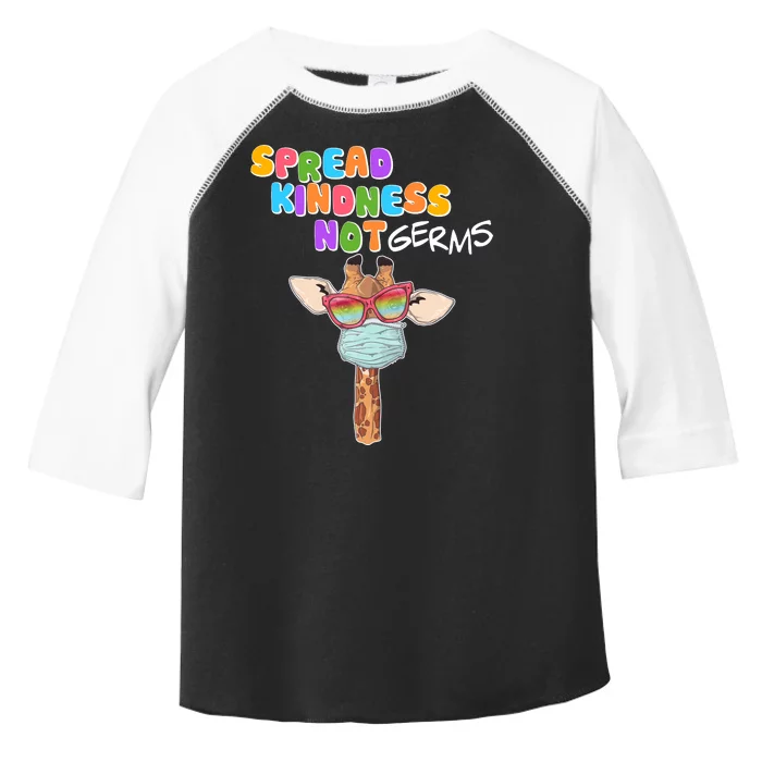 Spread Kindness Not Germs Masked Giraffe Toddler Fine Jersey T-Shirt