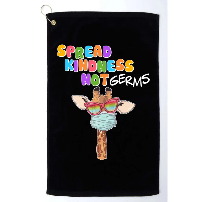 Spread Kindness Not Germs Masked Giraffe Platinum Collection Golf Towel