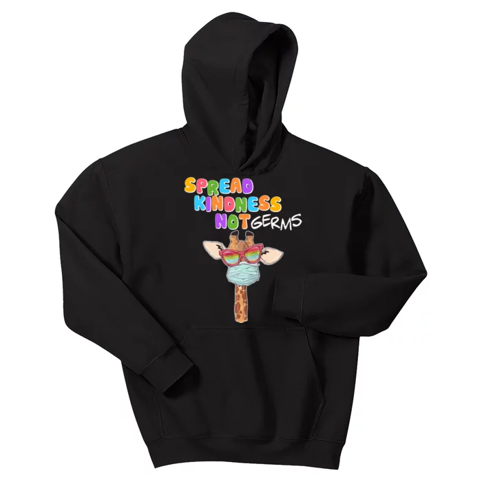 Spread Kindness Not Germs Masked Giraffe Kids Hoodie