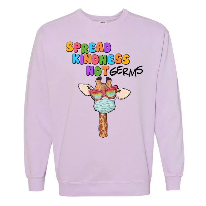 Spread Kindness Not Germs Masked Giraffe Garment-Dyed Sweatshirt