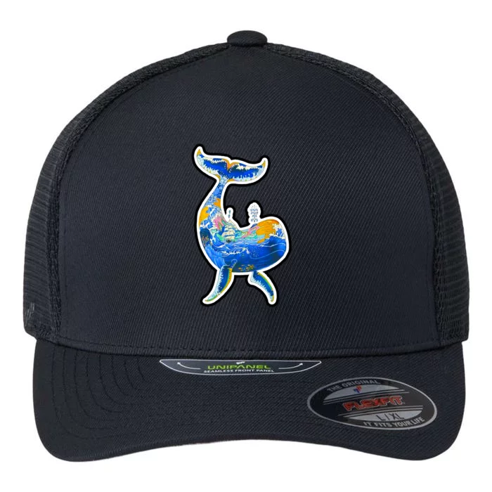 Sprem Whale Sailing Flexfit Unipanel Trucker Cap