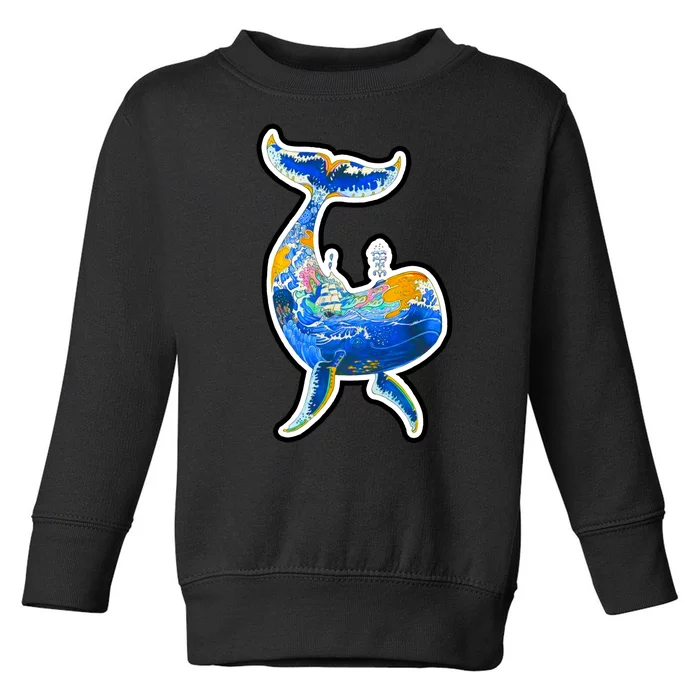 Sprem Whale Sailing Toddler Sweatshirt