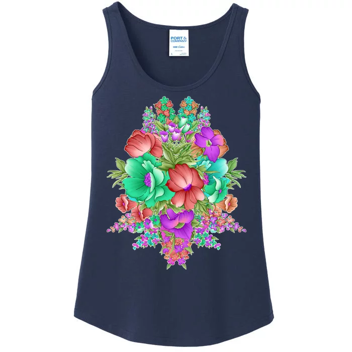 Spring Wild Flowers Bundle Bunch Ladies Essential Tank