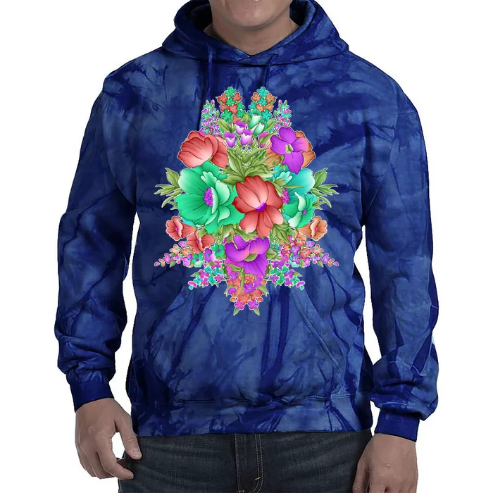 Spring Wild Flowers Bundle Bunch Tie Dye Hoodie