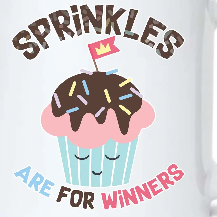 Sprinkles Are For Winners Black Color Changing Mug