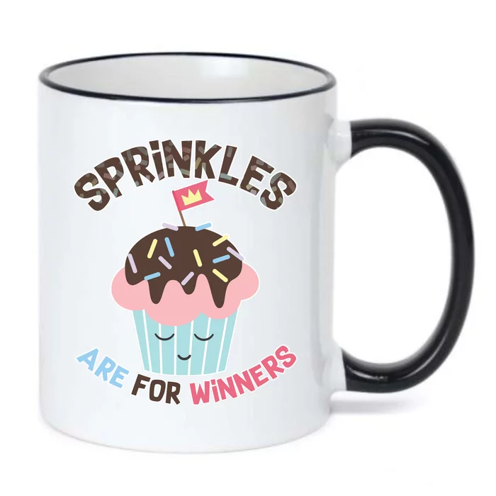 Sprinkles Are For Winners Black Color Changing Mug