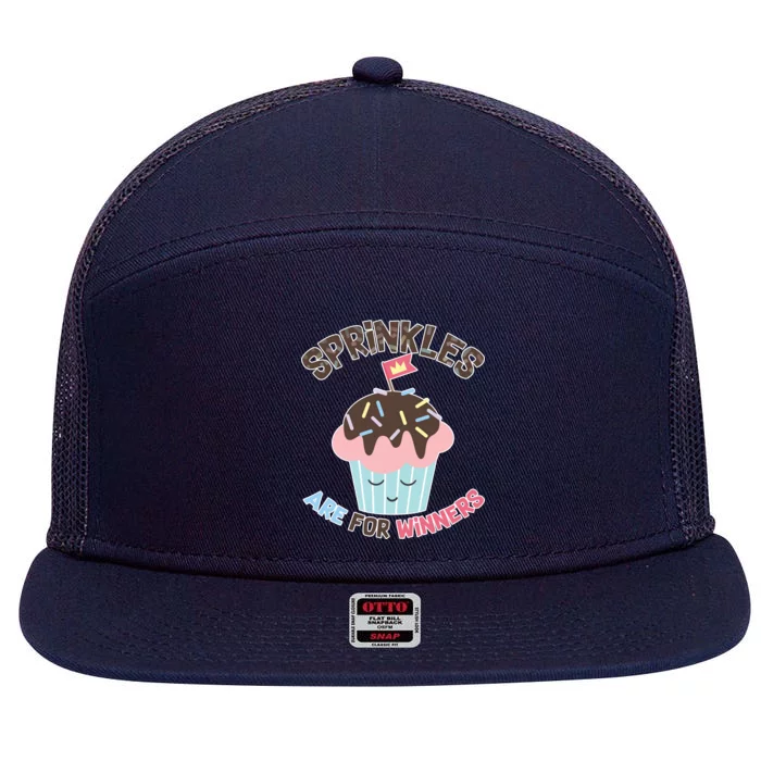 Sprinkles Are For Winners 7 Panel Mesh Trucker Snapback Hat