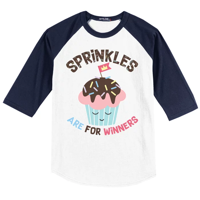 Sprinkles Are For Winners Baseball Sleeve Shirt