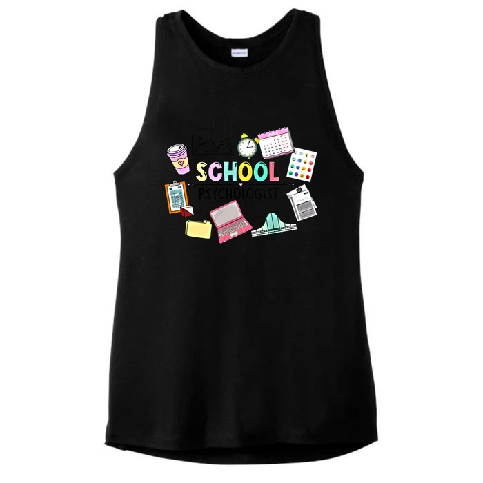 School Psychologist School Psych Psychologist Social Worker Gift Ladies Tri-Blend Wicking Tank