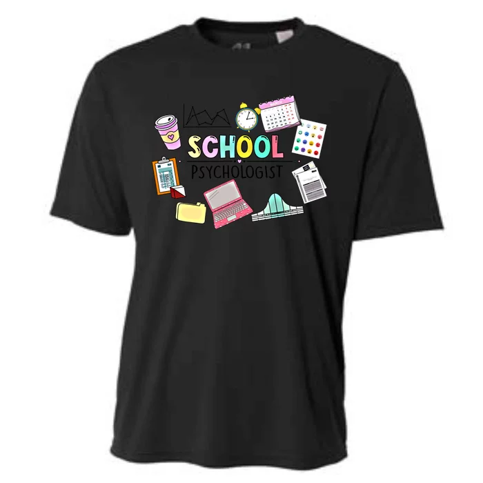 School Psychologist School Psych Psychologist Social Worker Gift Cooling Performance Crew T-Shirt