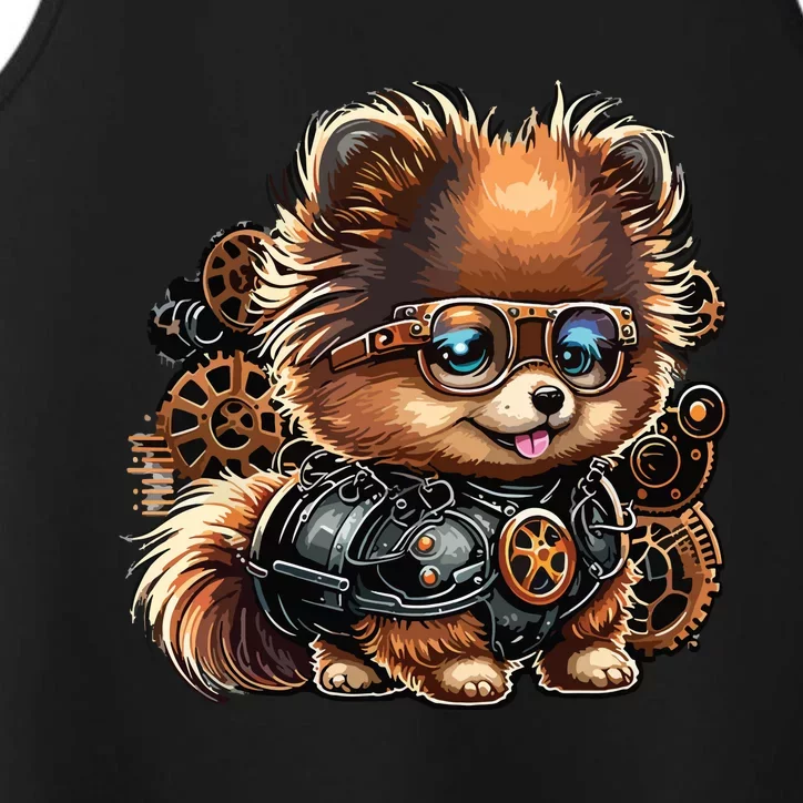 Steampunk Pomeranian Performance Tank