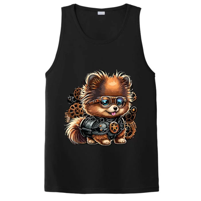 Steampunk Pomeranian Performance Tank