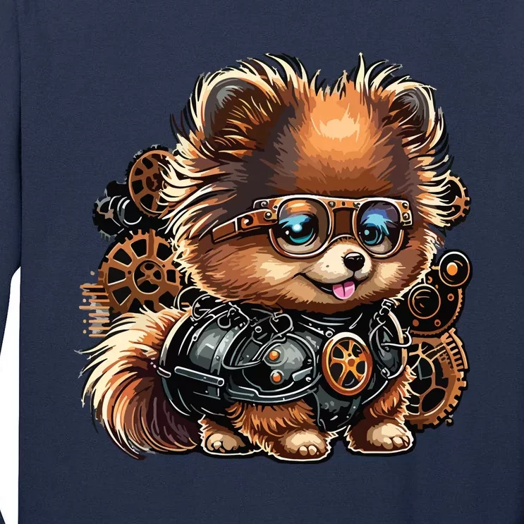 Steampunk Pomeranian Tall Long Sleeve T-Shirt