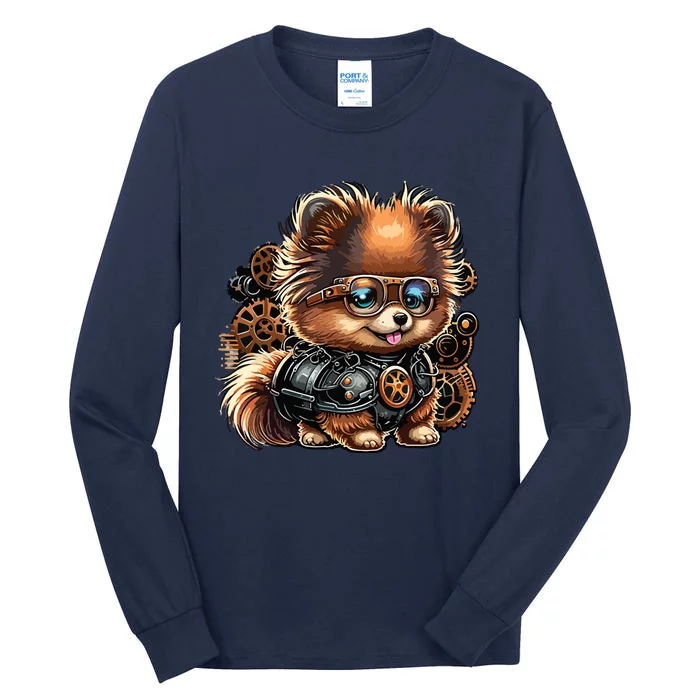 Steampunk Pomeranian Tall Long Sleeve T-Shirt