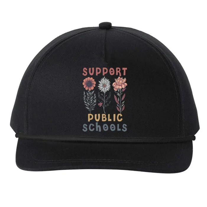 Support Public Schools Public Teacher School Protect Schools Snapback Five-Panel Rope Hat