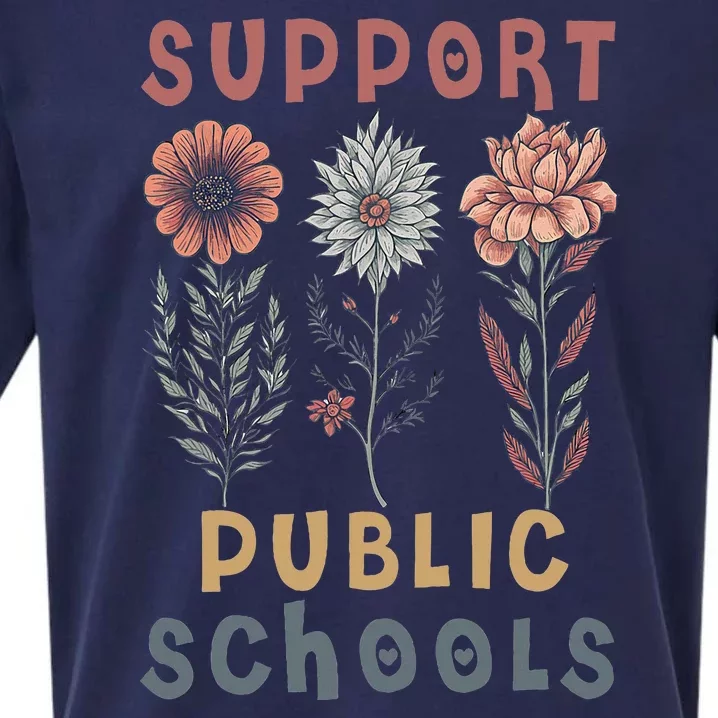 Support Public Schools Public Teacher School Protect Schools Sueded Cloud Jersey T-Shirt