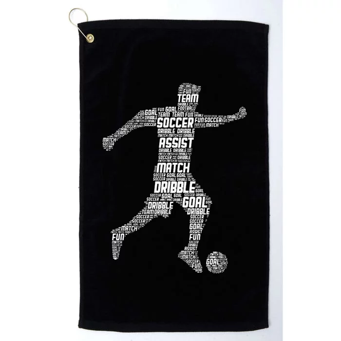 Soccer Player Platinum Collection Golf Towel