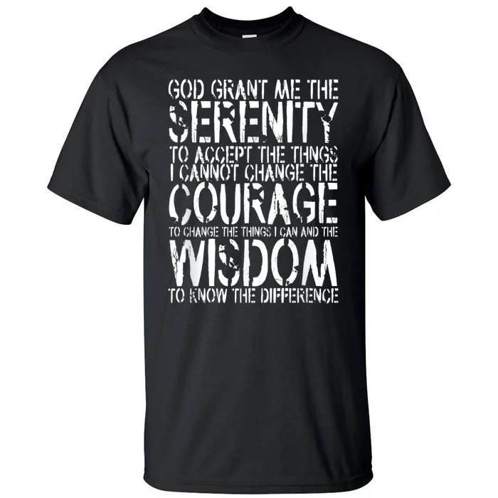 Serenity Prayer Tall T-Shirt