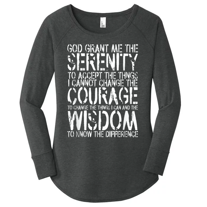 Serenity Prayer Women's Perfect Tri Tunic Long Sleeve Shirt