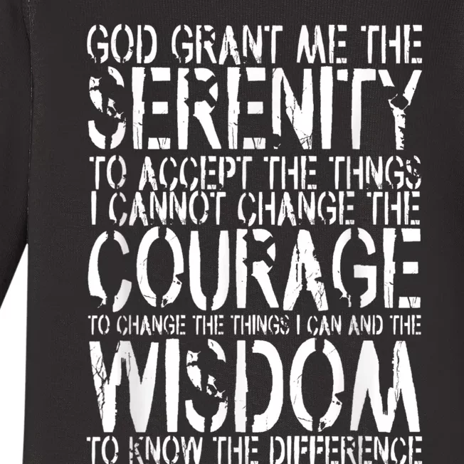 Serenity Prayer Baby Long Sleeve Bodysuit