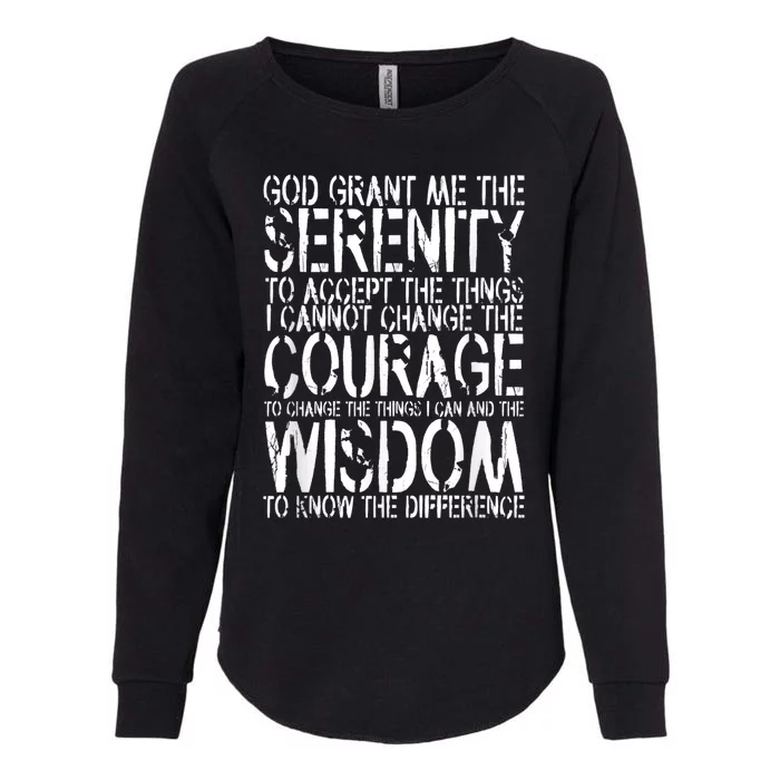 Serenity Prayer Womens California Wash Sweatshirt