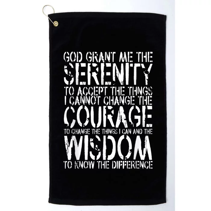 Serenity Prayer Platinum Collection Golf Towel