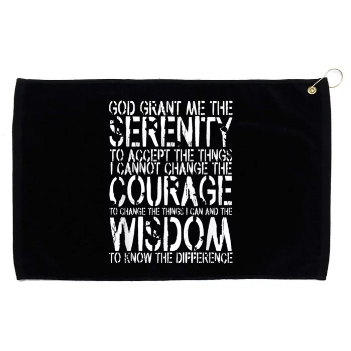 Serenity Prayer Grommeted Golf Towel