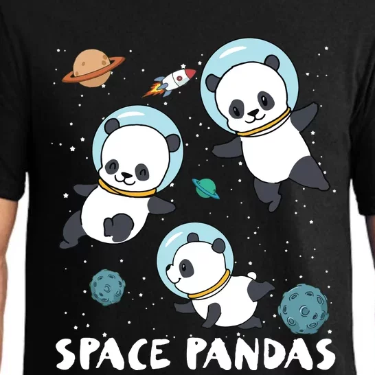 Space Pandas Shirts Funny Astronaut Planet Travel Tee Pajama Set