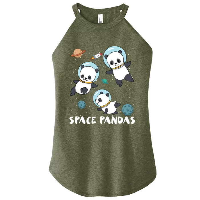 Space Pandas Shirts Funny Astronaut Planet Travel Tee Women’s Perfect Tri Rocker Tank