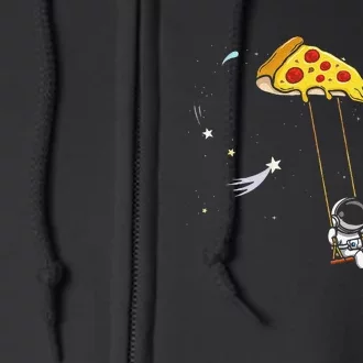 Spaceman Pizza Slice Fast Food Astronomy Solar Full Zip Hoodie