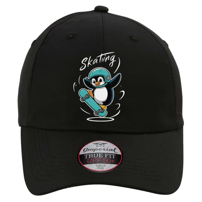 Skating Penguin Skateboard Funny Skater Penguin The Original Performance Cap