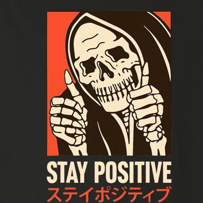 Stay Positive Skeleton Japanese Toddler Long Sleeve Shirt