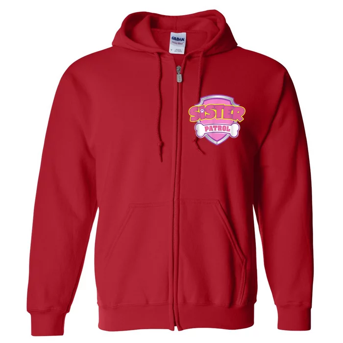 Sister Patrol Shirt | Dog Mom Full Zip Hoodie