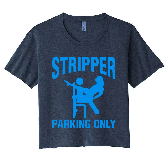 Stripper Parking Strip Club Women's Crop Top Tee