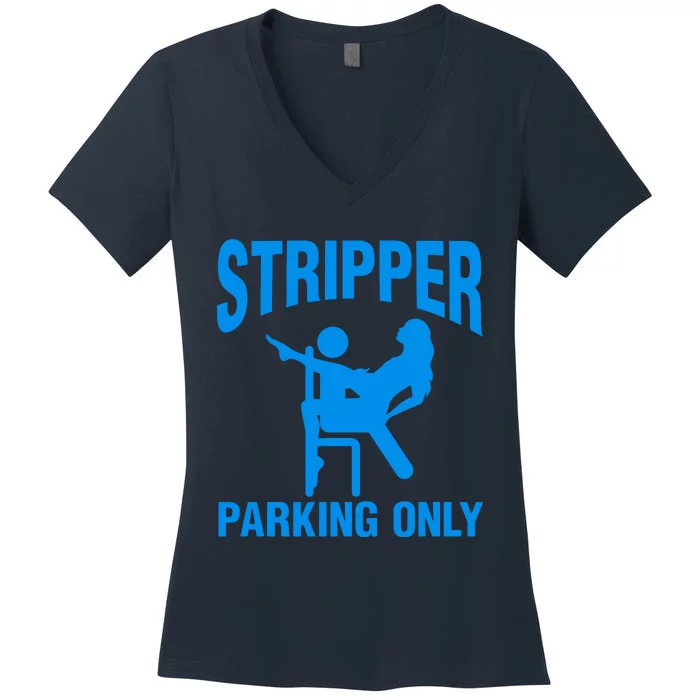 Stripper Parking Strip Club Women's V-Neck T-Shirt