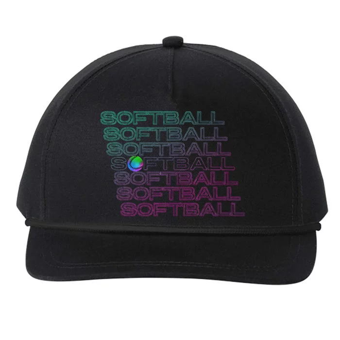 Softball Player Snapback Five-Panel Rope Hat