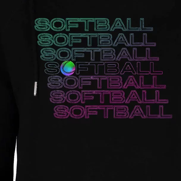 Softball Player Womens Funnel Neck Pullover Hood