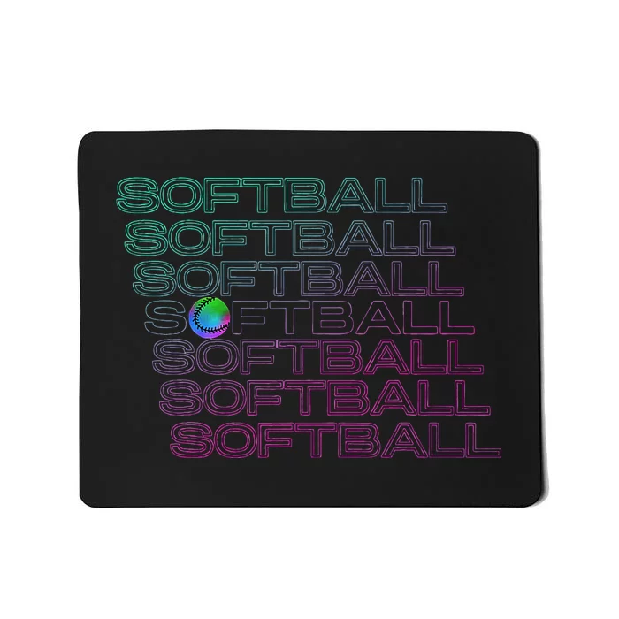 Softball Player Mousepad