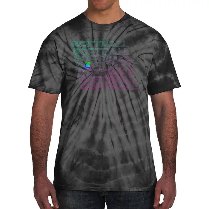 Softball Player Tie-Dye T-Shirt