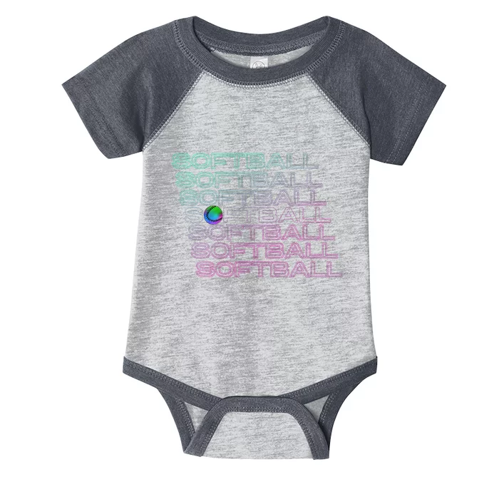 Softball Player Infant Baby Jersey Bodysuit