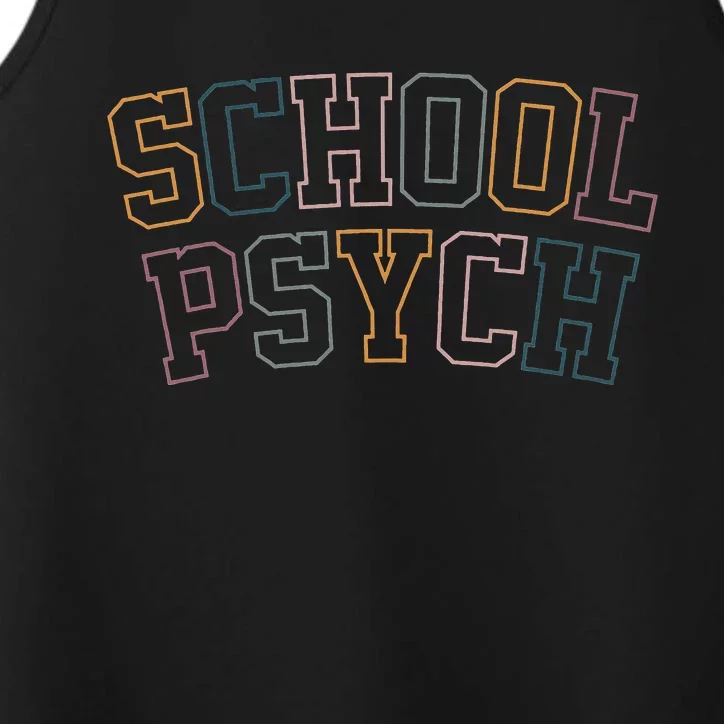 School Psychologist Squad Back To School School Psych Performance Tank