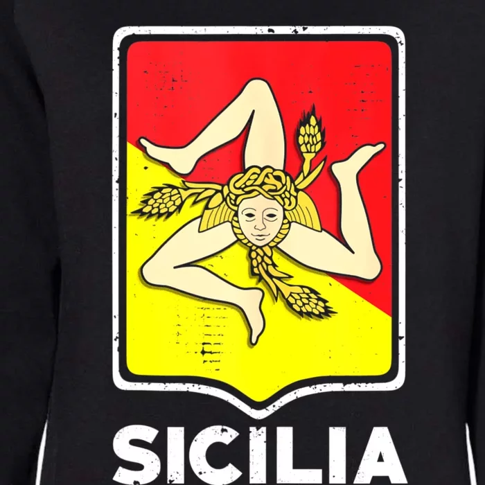 Sicilian Pride Sicilia Sicilian Flag Trinacria Womens California Wash Sweatshirt