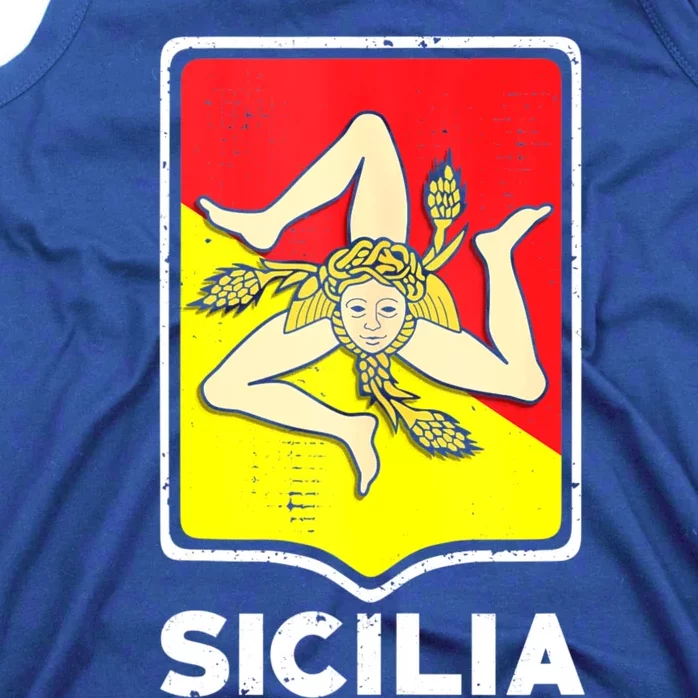 Sicilian Pride Sicilia Sicilian Flag Trinacria Tank Top