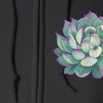 Succulent Plant Full Zip Hoodie